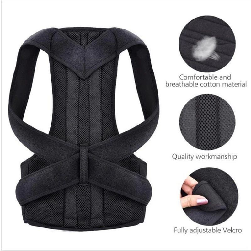 Correcteur de Posture Ajustable avec Soutien Lombaire – Soulage le Dos et Redresse les Épaules