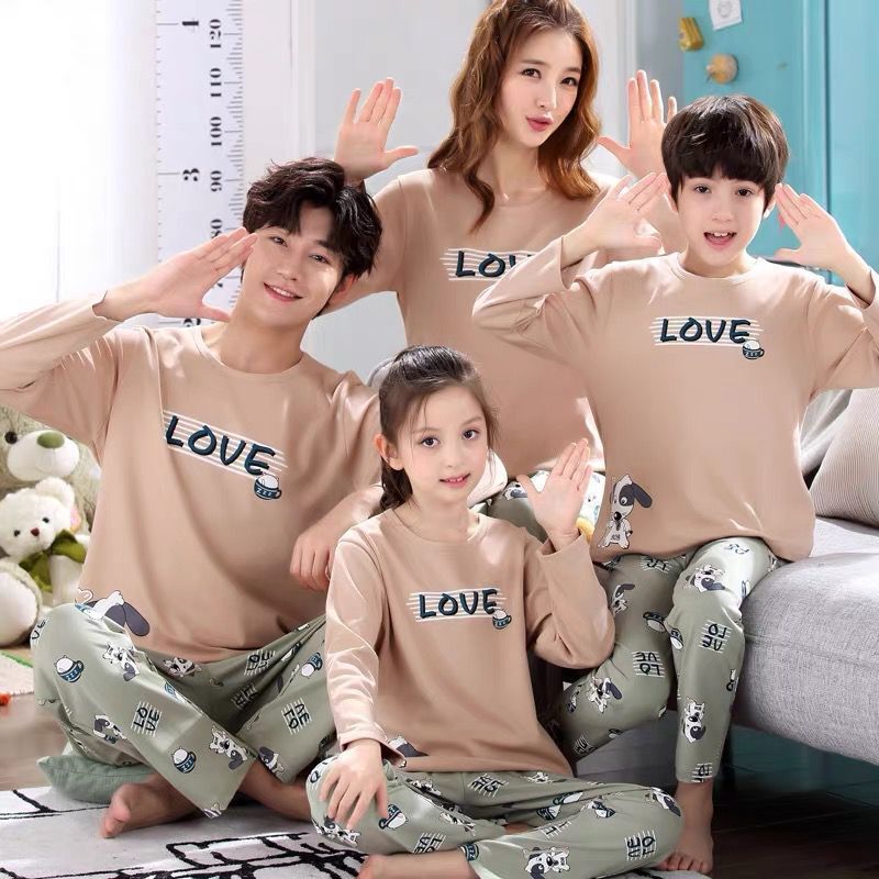 Pyjama Assorti Parent-Enfant en Coton | Manches Longues – Loungewear Confortable & Cartoon Mignon