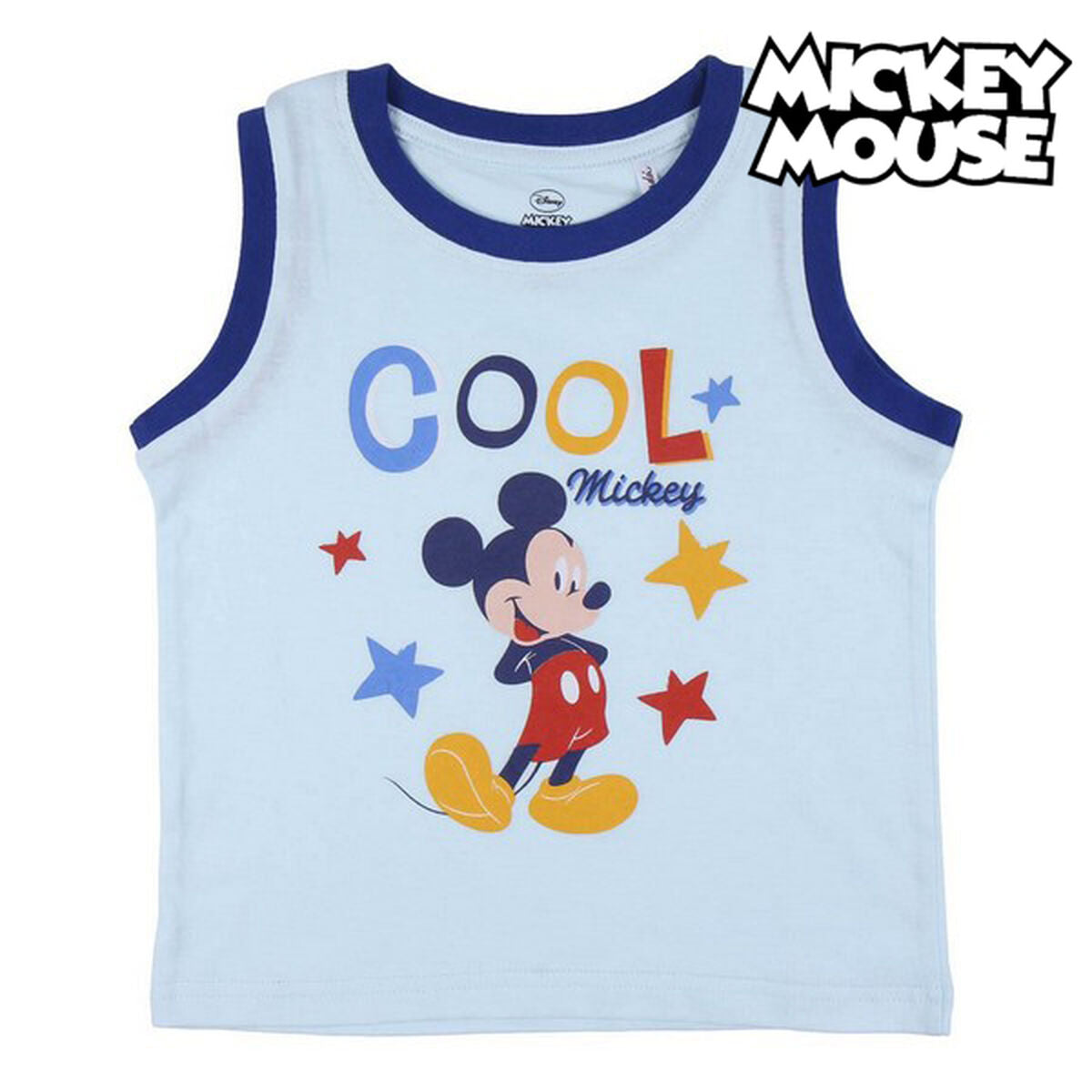 Pyjama Enfant Mickey Mouse Bleu – Ensemble Été Coton Léger