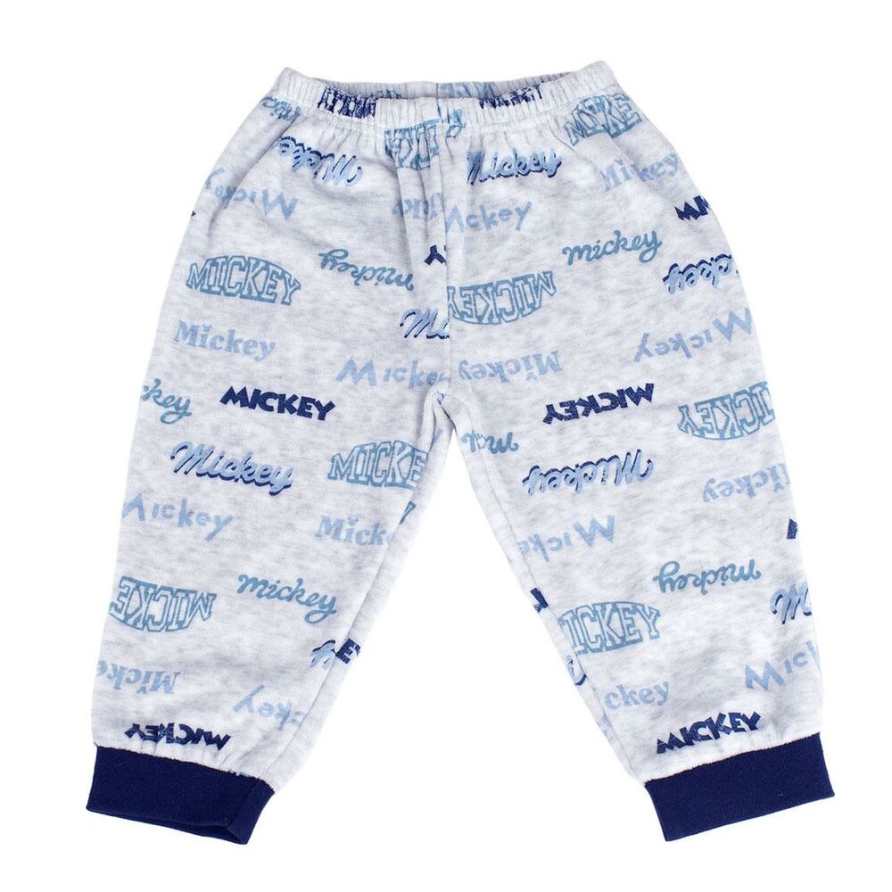 Pyjama Bébé Mickey Mouse Gris – 100 % Coton Manches Longues