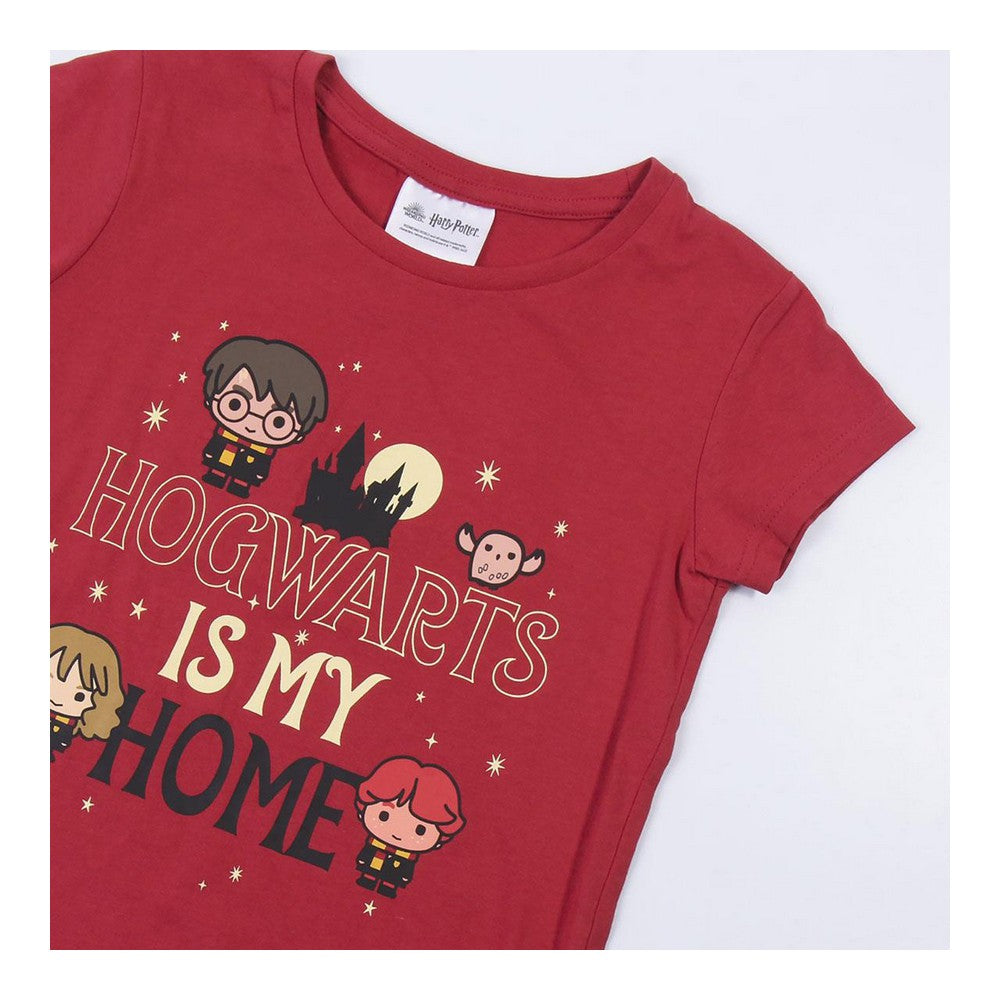 Pyjama Enfant Harry Potter Rouge – 100 % Coton Été