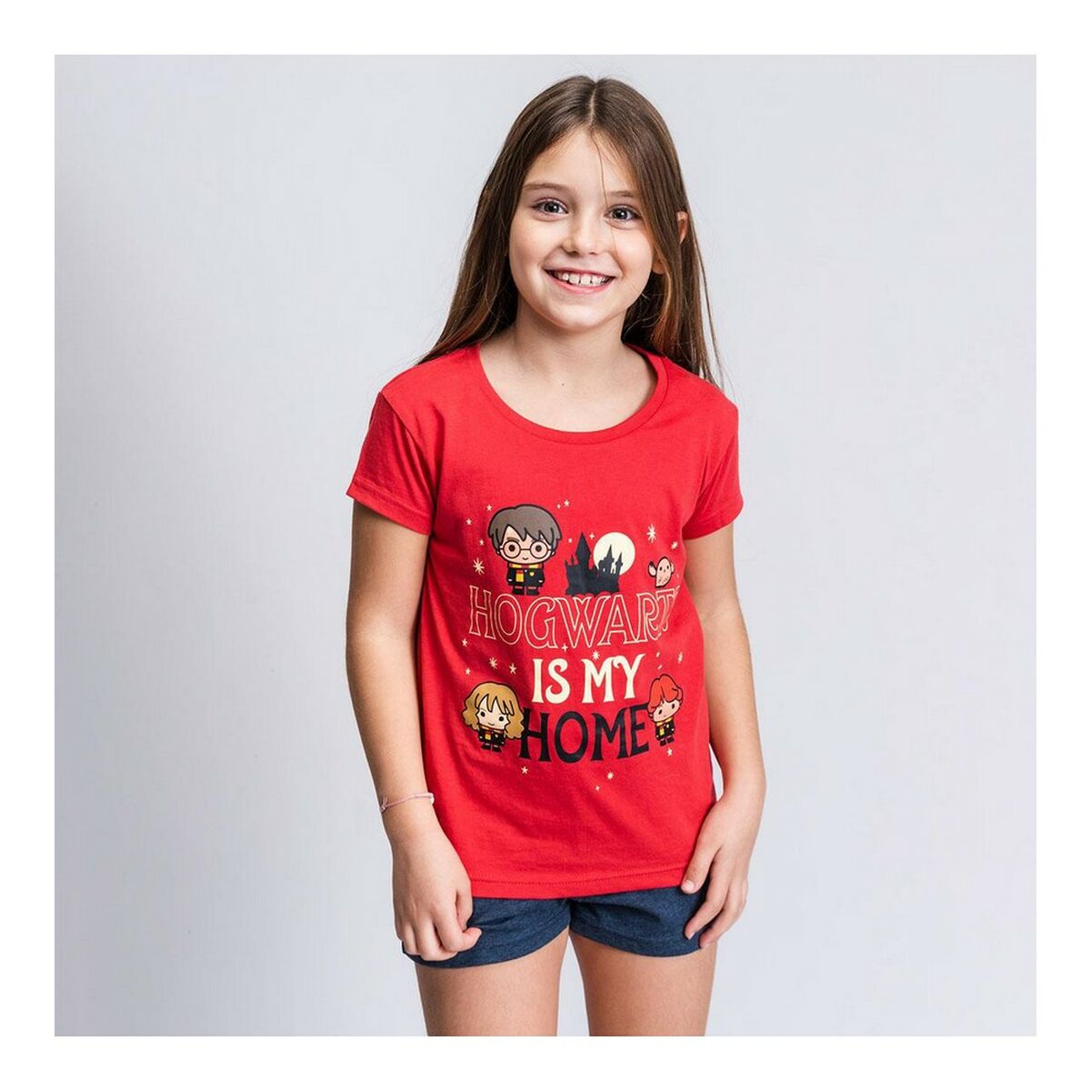 Pyjama Enfant Harry Potter Rouge – 100 % Coton Été