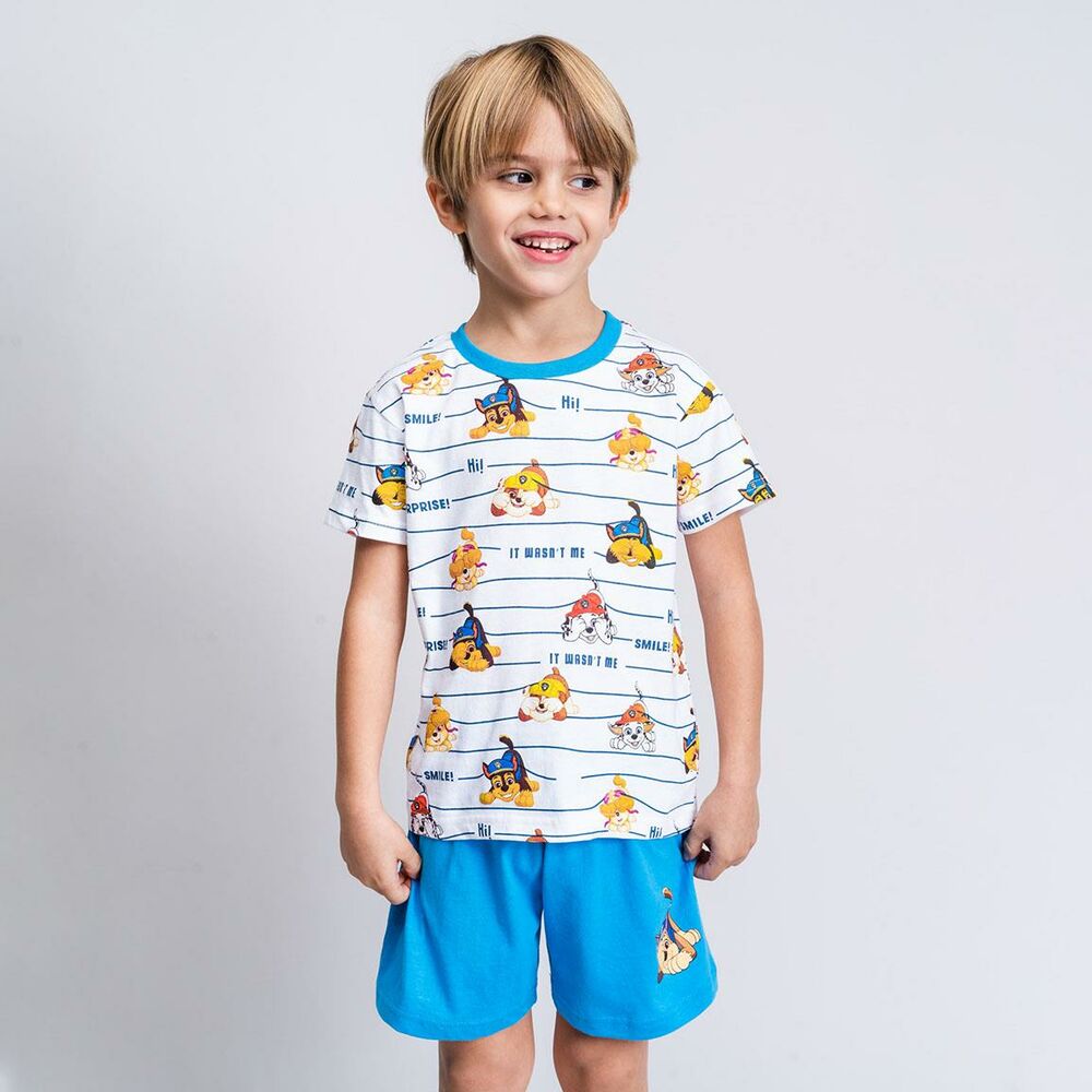 Pyjama Enfant Pat’ Patrouille Bleu – 100 % Coton Été