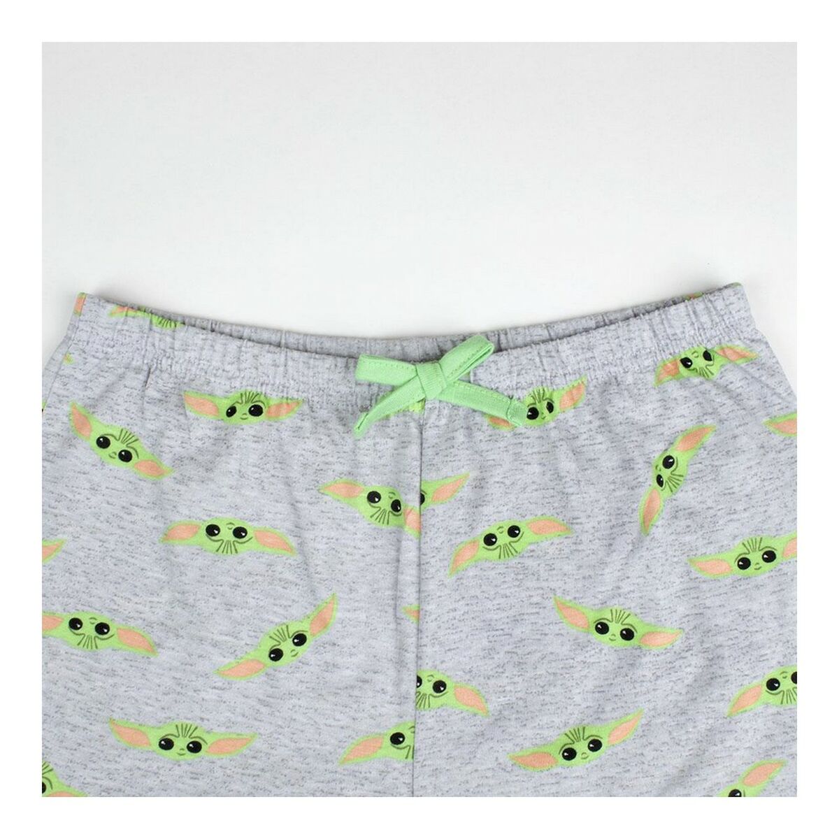 Pyjama Été Enfant – The Mandalorian (Baby Yoda) 100 % Coton Vert Clair