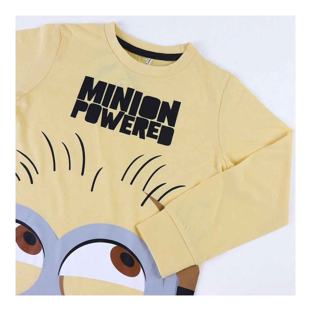 Pyjama Enfant Minions Jaune – 100 % Coton Manches Longues