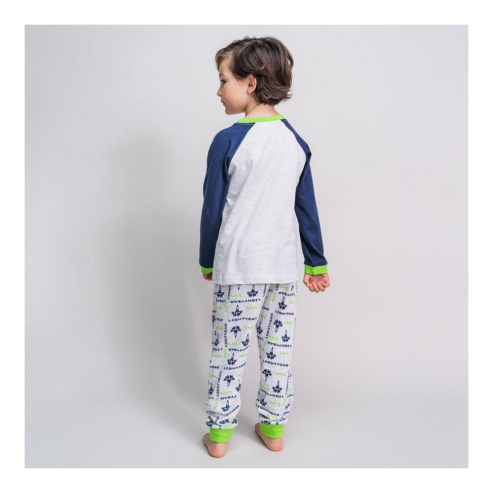 Pyjama Enfant Buzz L’Éclair Gris – 100 % Coton Manches Longues