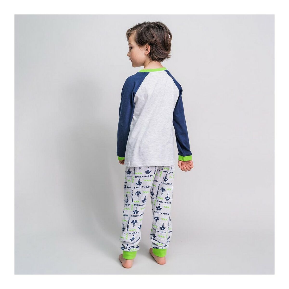 Pyjama Enfant Buzz L’Éclair Gris – 100 % Coton Manches Longues