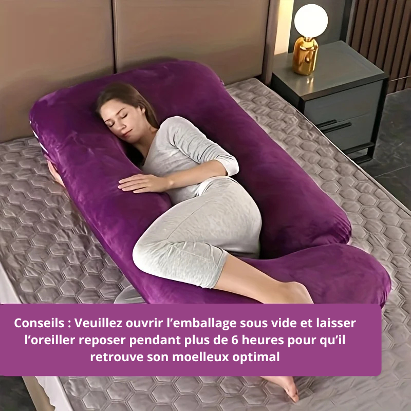 Oreiller – Coussin de Grossesse & Allaitement | Soutien Dos, Jambes & Ventre