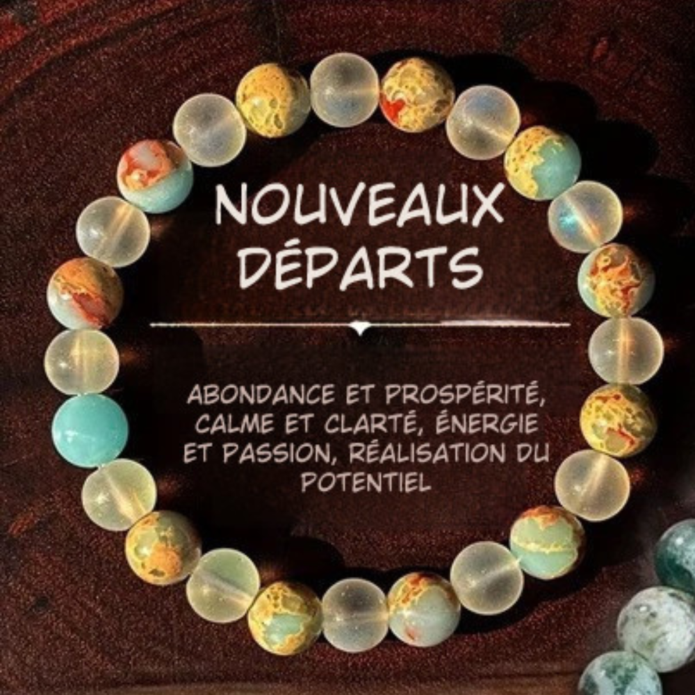 Bracelet Symbolique en Pierres Naturelles – Protection, Apaisement & Énergie Spirituelle