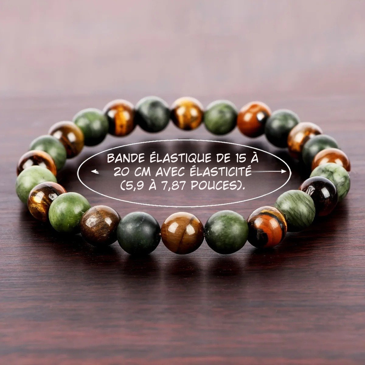Bracelet Symbolique en Pierres Naturelles – Protection, Apaisement & Énergie Spirituelle