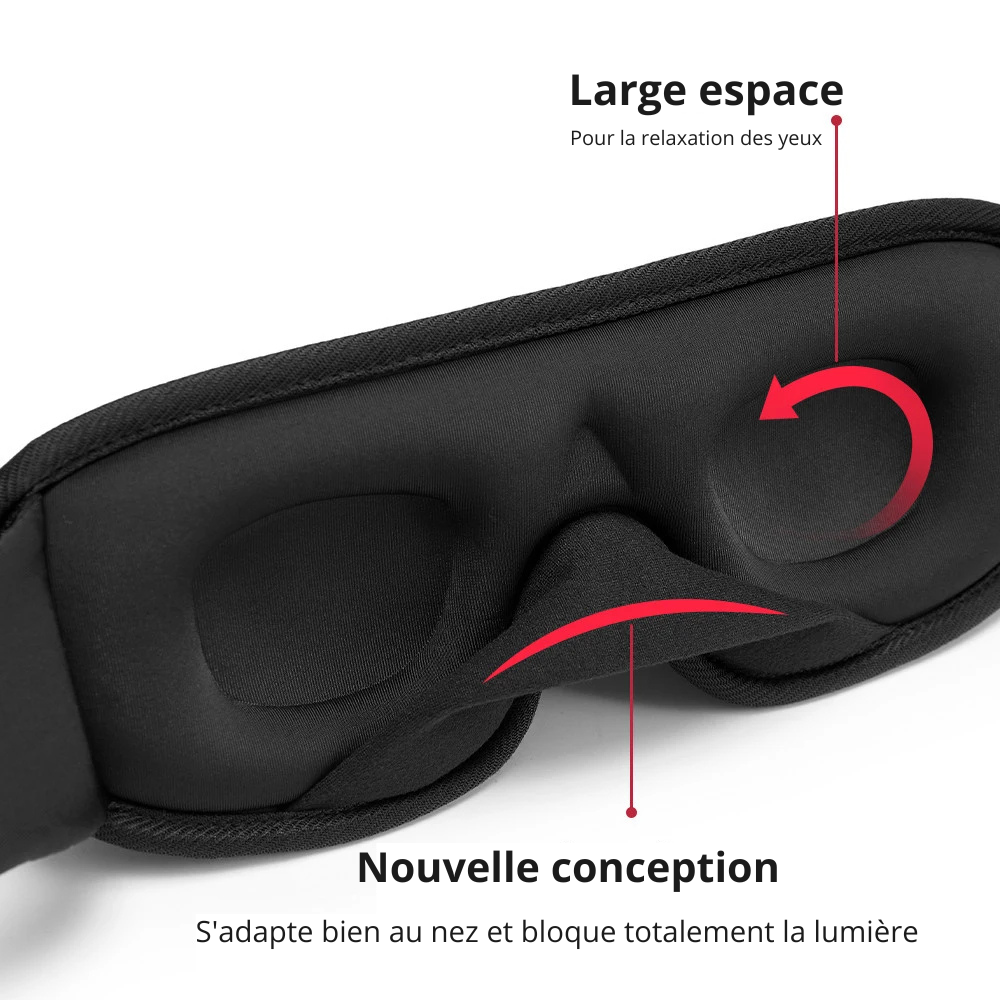Breathable, light-blocking 3D sleep mask.