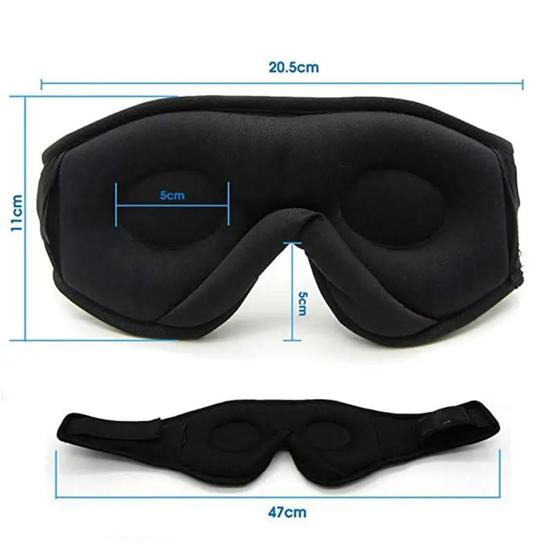 Sleep mask with headphones, 3D contour, night mask for men and women.