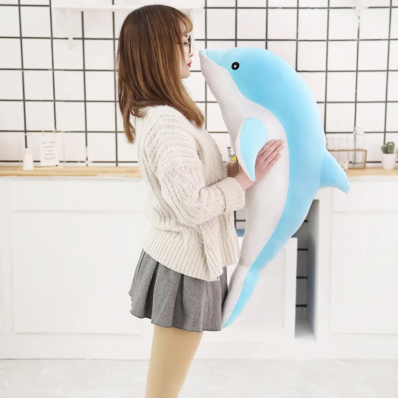 Peluche Dauphin Géante 30 à 160 cm – Jouet Doux & Oreiller Câlin