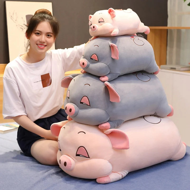 Coussin Peluche Animal 40 cm – Hamster, Cochon ou Souris
