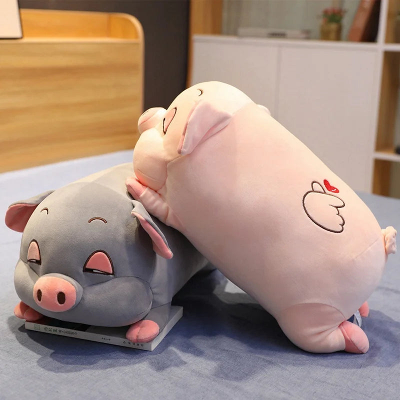 Coussin Peluche Animal 40 cm – Hamster, Cochon ou Souris