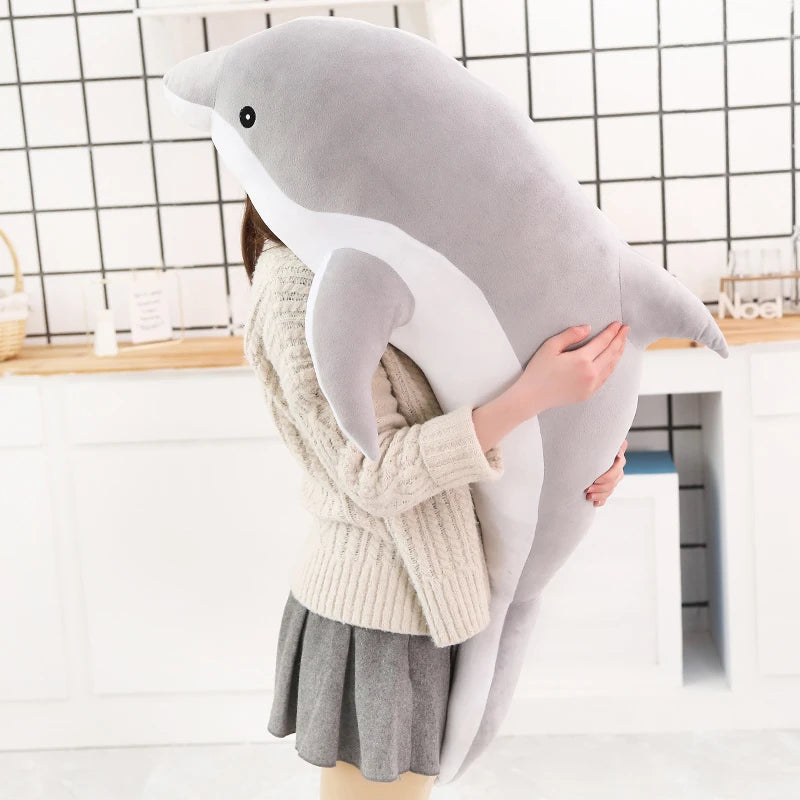 Peluche Dauphin Géante 30 à 160 cm – Jouet Doux & Oreiller Câlin