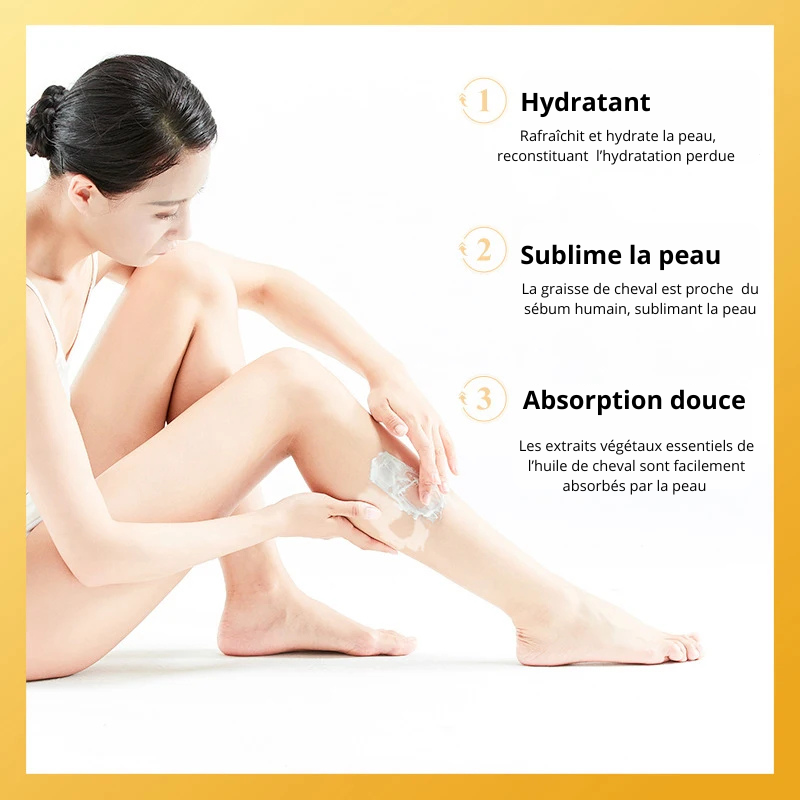 BIOAQUA Crème Visage & Corps au Gras de Cheval – Hydratante & Nourrissante | Soin Peau Sèche Mains Pieds