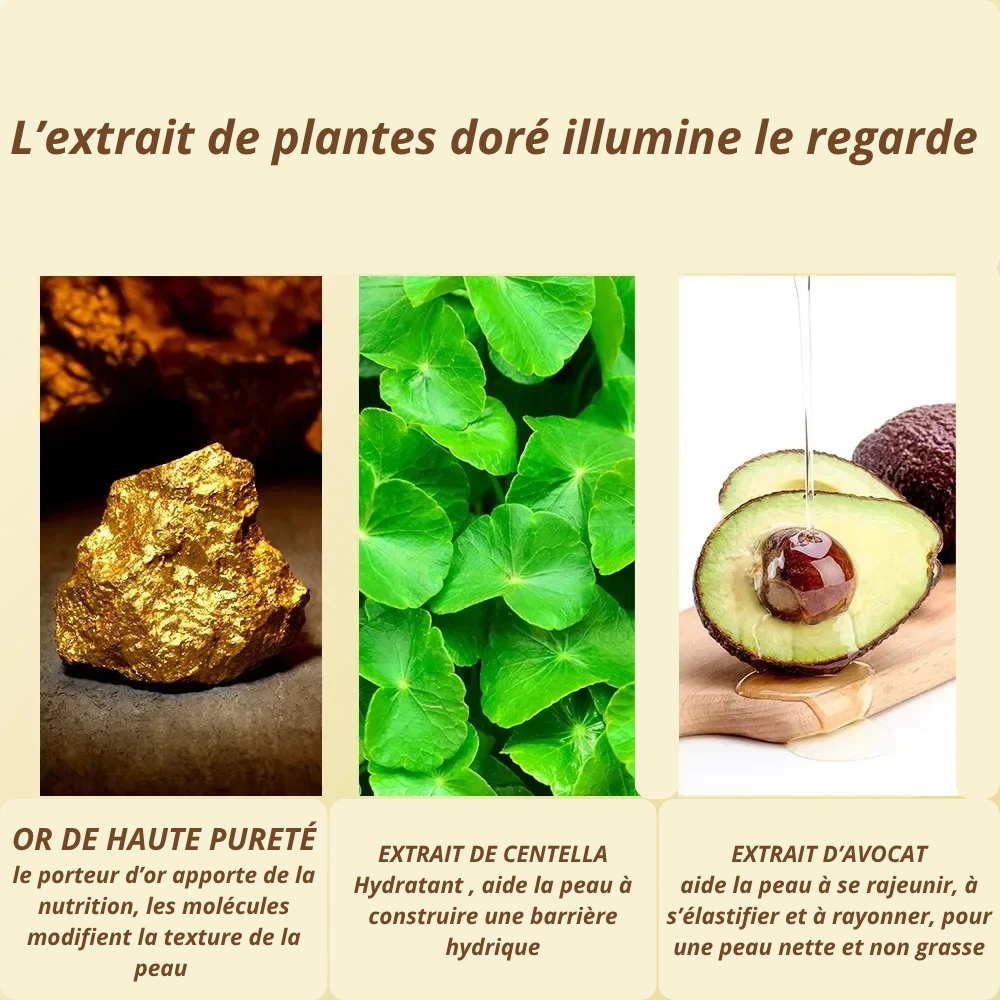 Patchs Yeux Avocat & Or – 60 ou 120 PCS | Anti-Cernes, Hydratant & Anti-Rides