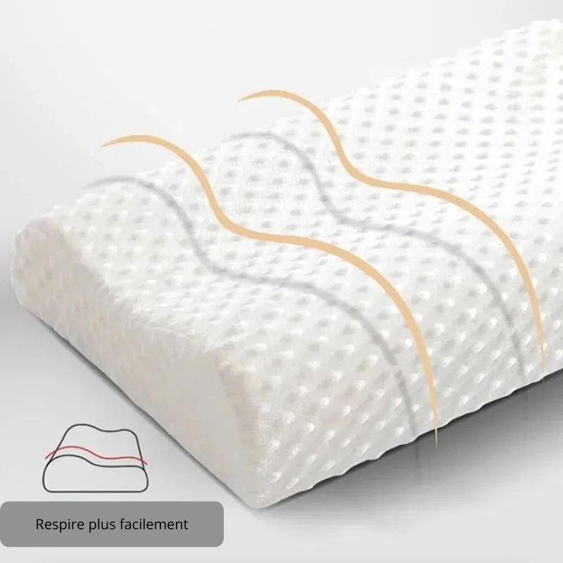Orthopedic memory foam pillow, adjustable on the side.