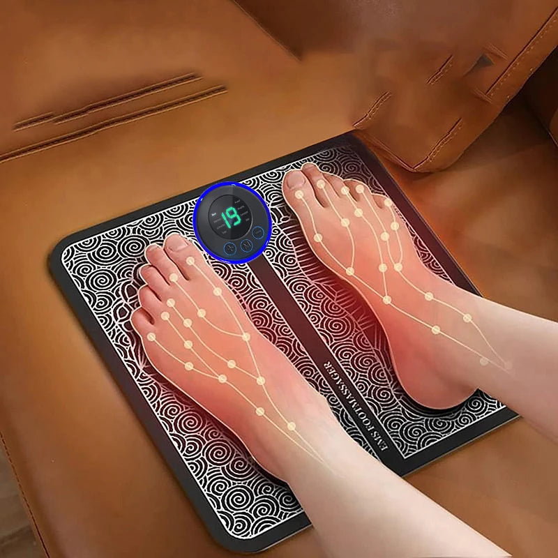 Electrostimulator Foot Massager – 8 Modes & 19 Levels – Relieves Plantar Pain