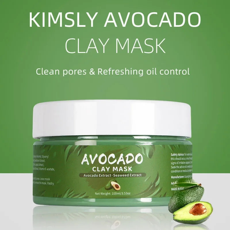 Masque Visage à l’Argile – Curcuma, Rose, Avocat, Thé Vert | Soin Purifiant & Éclat Naturel