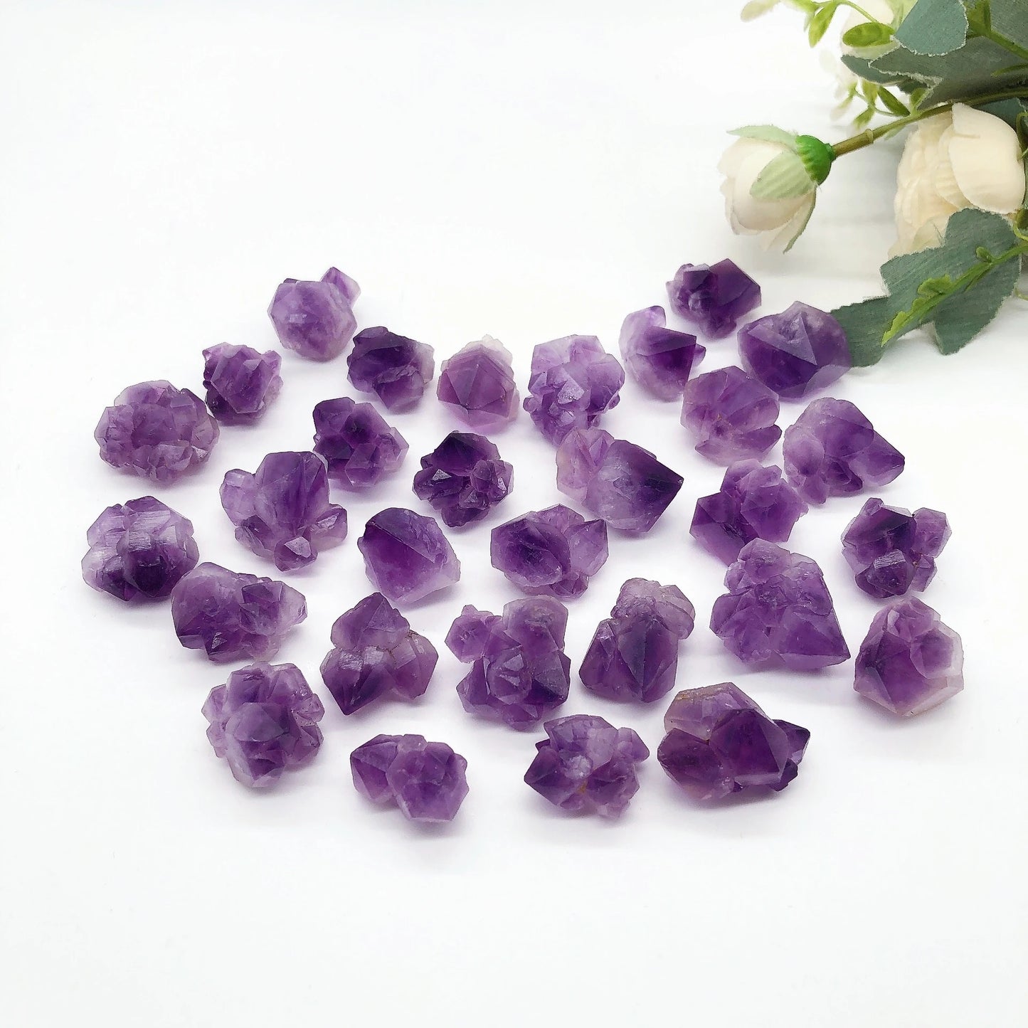 20 Pierres Naturelles d’Améthyste Brute – Cristaux Reiki & Décoration