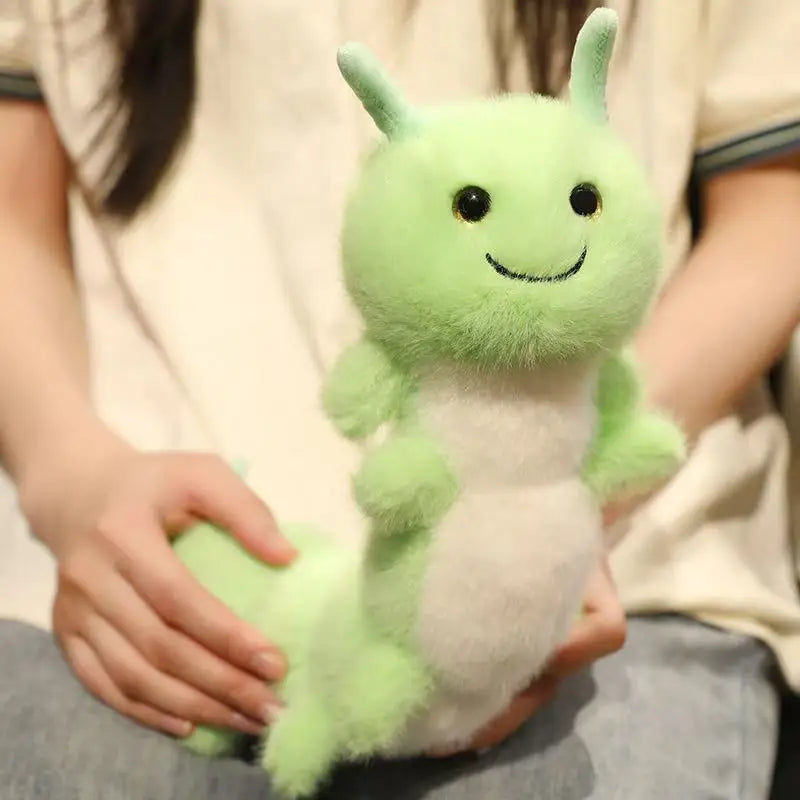 Peluche Chenille Verte 30/40 cm