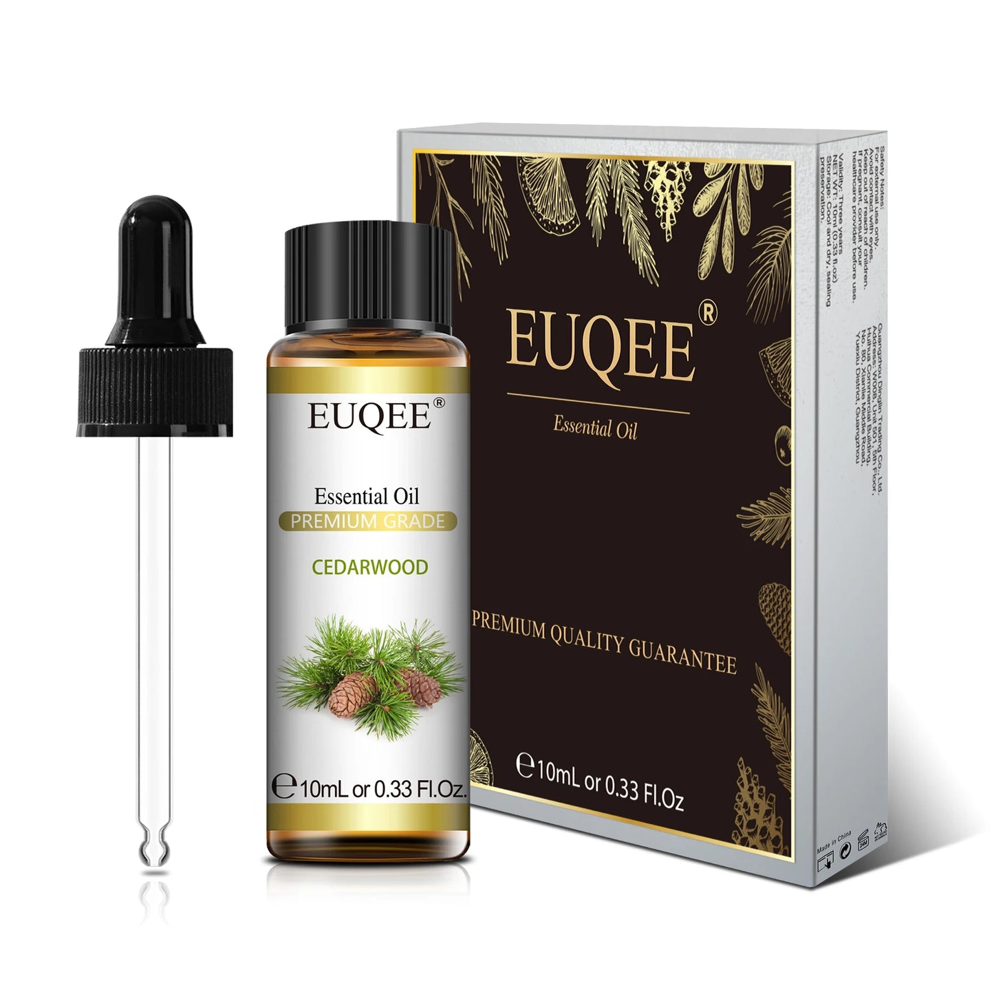 Huile Essentielle 100 % Naturelle EUQEE 10 ml – Lavande, Eucalyptus, Vanille, Agrumes & Plus