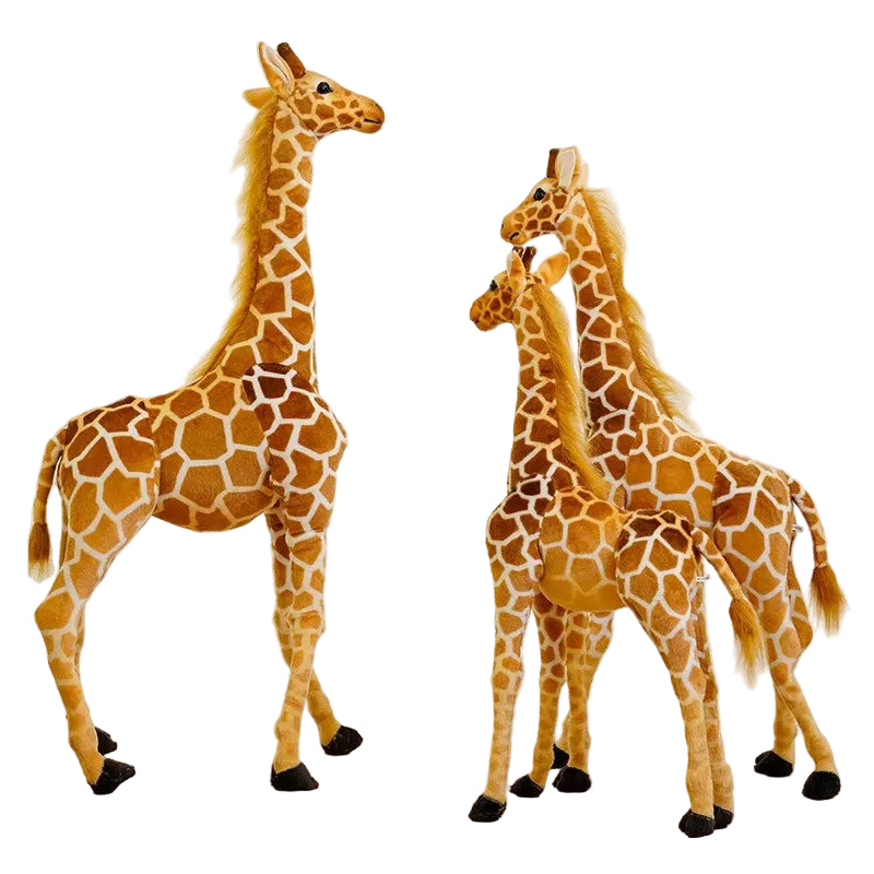 Peluches girafe réalistes debout, grandes girafes en peluche