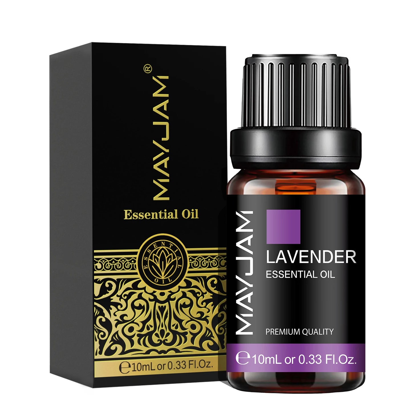 Huile Essentielle MAYJAM 10 ml – Lavande, Eucalyptus, Jasmin, Vanille, Santal | Bien-être & Diffuseur | DelvaBlue