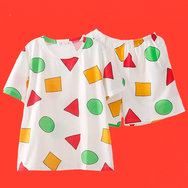 Pyjama Homme à Motif Géométrique – Confort Léger et Style Minimaliste