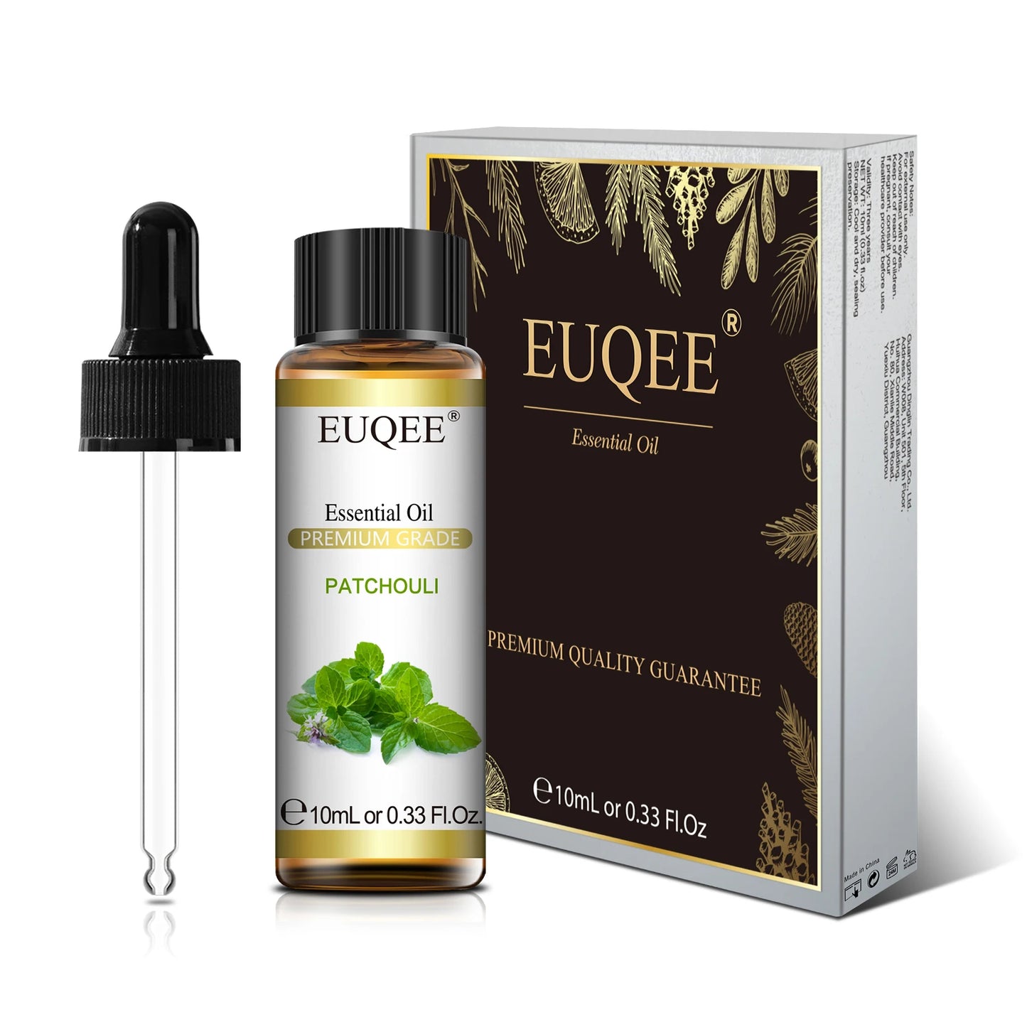 Huile Essentielle 100 % Naturelle EUQEE 10 ml – Lavande, Eucalyptus, Vanille, Agrumes & Plus