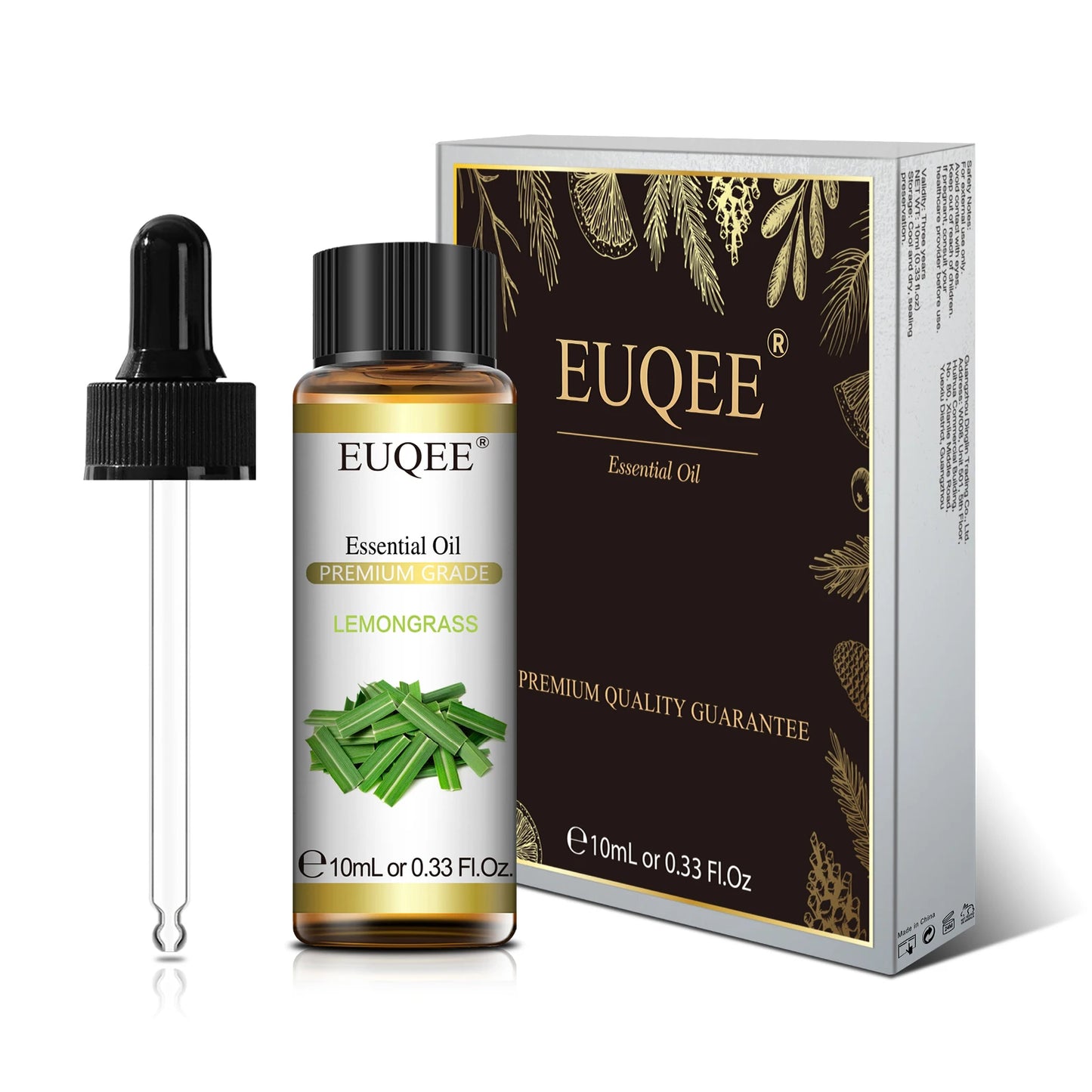 Huile Essentielle 100 % Naturelle EUQEE 10 ml – Lavande, Eucalyptus, Vanille, Agrumes & Plus