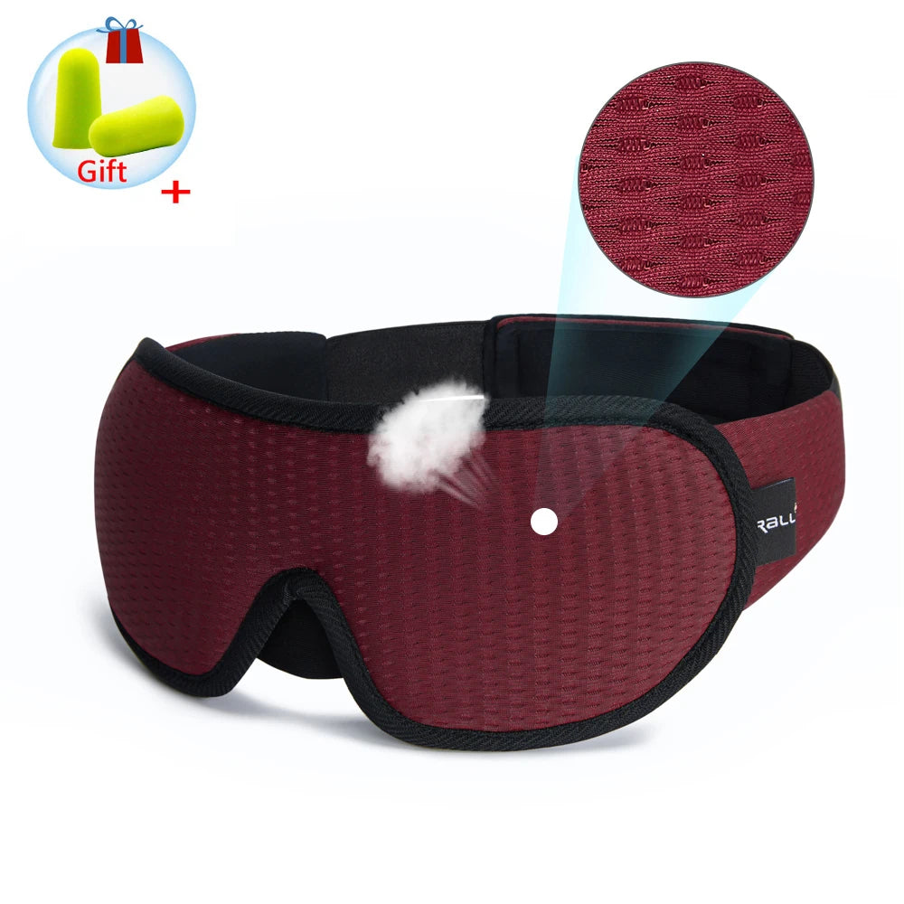 Breathable, light-blocking 3D sleep mask.