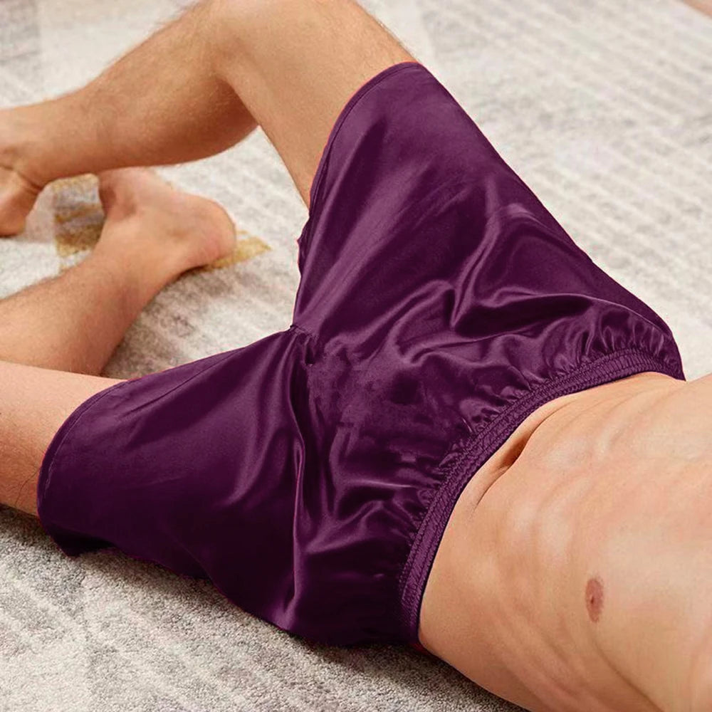 Short de Pyjama Homme – Satin Soie Brillant & Sexy