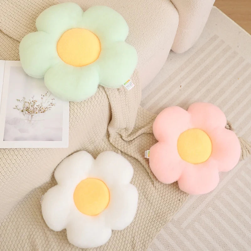 Coussins Peluche Décoratifs – Formes Ciel & Nature | Étoile, Lune, Fleur, Cœur, Arc-en-ciel