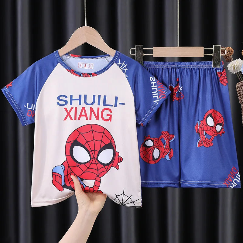 Pyjama Été Enfant Spiderman – Ensemble T-shirt Manches Courtes + Short | Garçon
