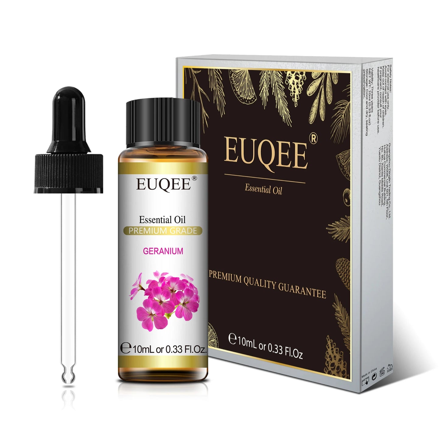 Huile Essentielle 100 % Naturelle EUQEE 10 ml – Lavande, Eucalyptus, Vanille, Agrumes & Plus