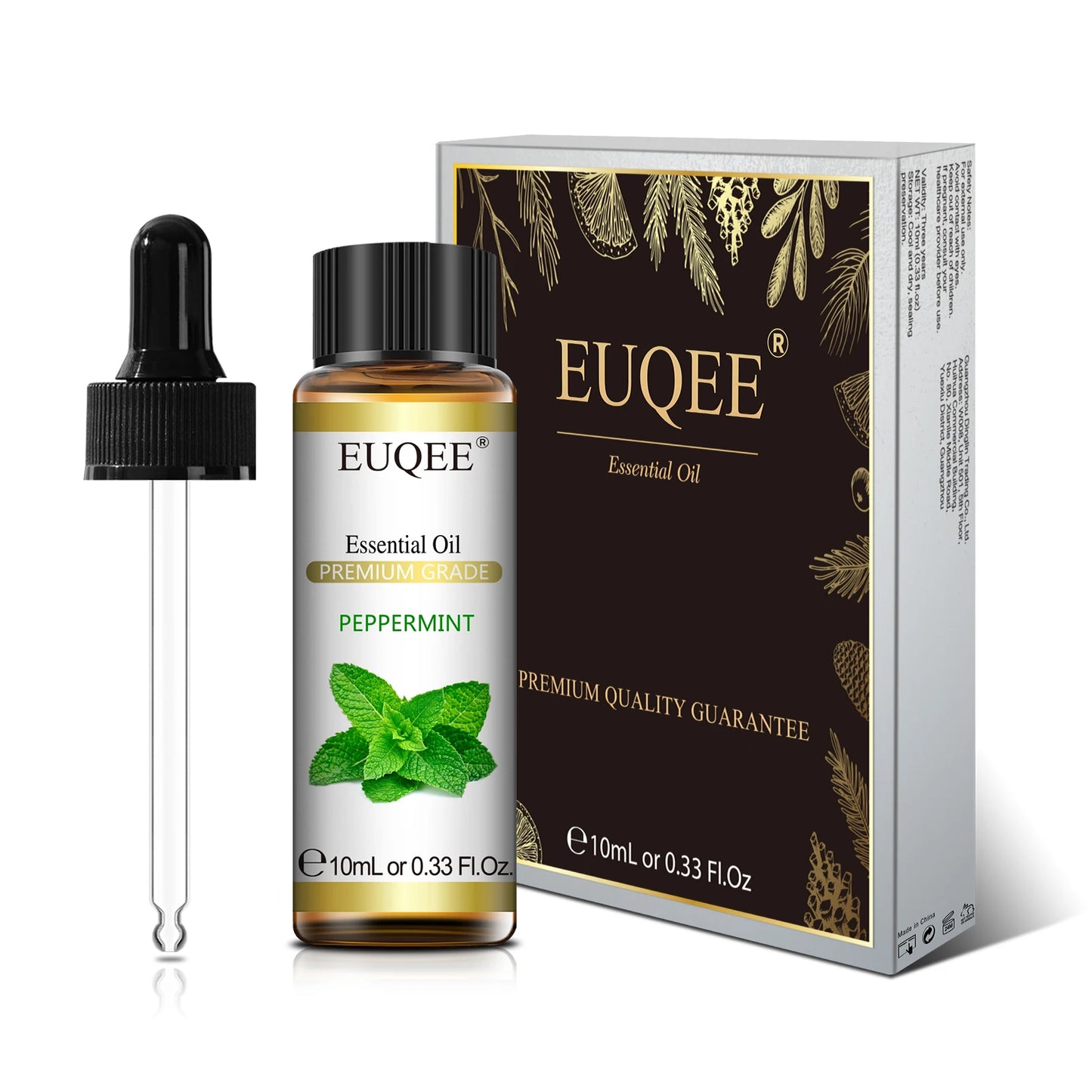 Huile Essentielle 100 % Naturelle EUQEE 10 ml – Lavande, Eucalyptus, Vanille, Agrumes & Plus