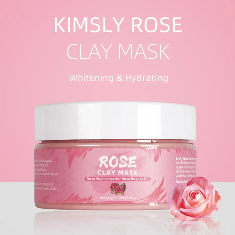 Masque Visage à l’Argile – Curcuma, Rose, Avocat, Thé Vert | Soin Purifiant & Éclat Naturel