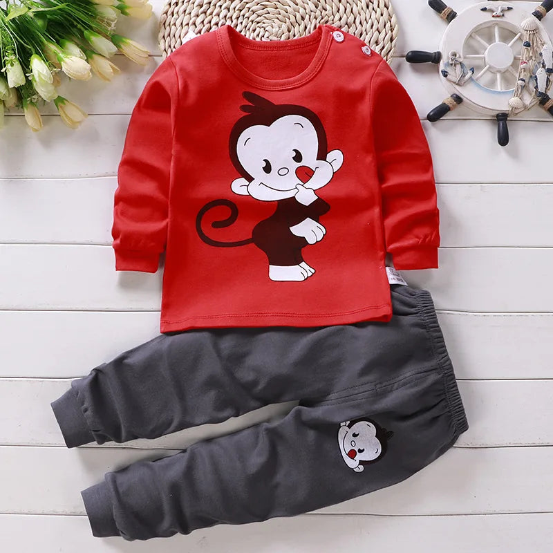 Pyjama Enfant Automne – Ensemble Haut Manches Longues + Pantalon | Unisexe Garçon & Fille | Mode Confort Maison