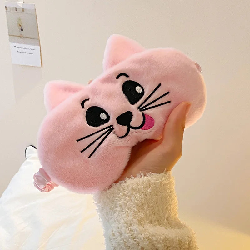 Masque de Sommeil Peluche 2025 – Bandeau Doux Unisexe