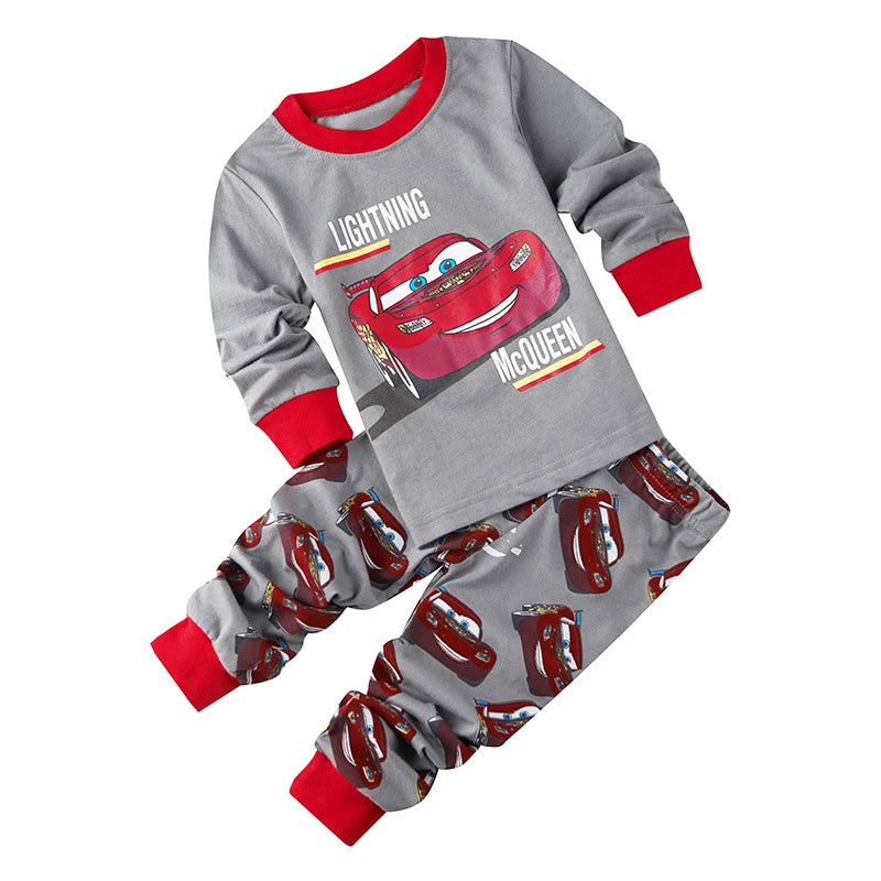 Pyjama Enfant Cars McQueen – Ensemble Coton Manches Longues Garçon & Fille