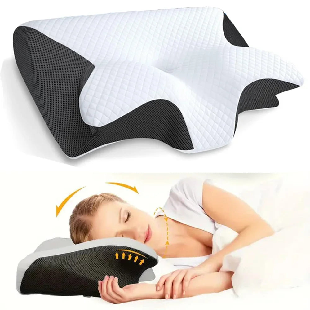 Comfortable memory foam neck pillow.