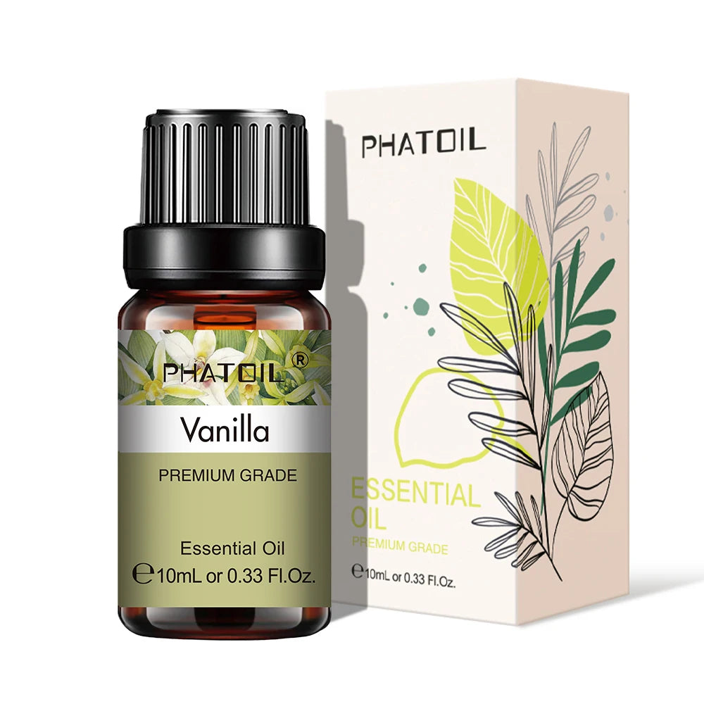 Huile Essentielle 100 % Naturelle 10 ml – Lavande, Jasmin, Vanille | Diffuseur & Soins DIY