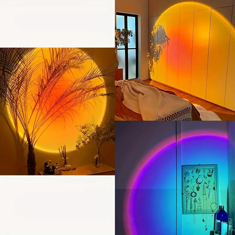 Lampe Sunset LED 16 Couleurs avec Télécommande – Lumière Ambiance Coucher de Soleil | Déco Chambre & Relaxation