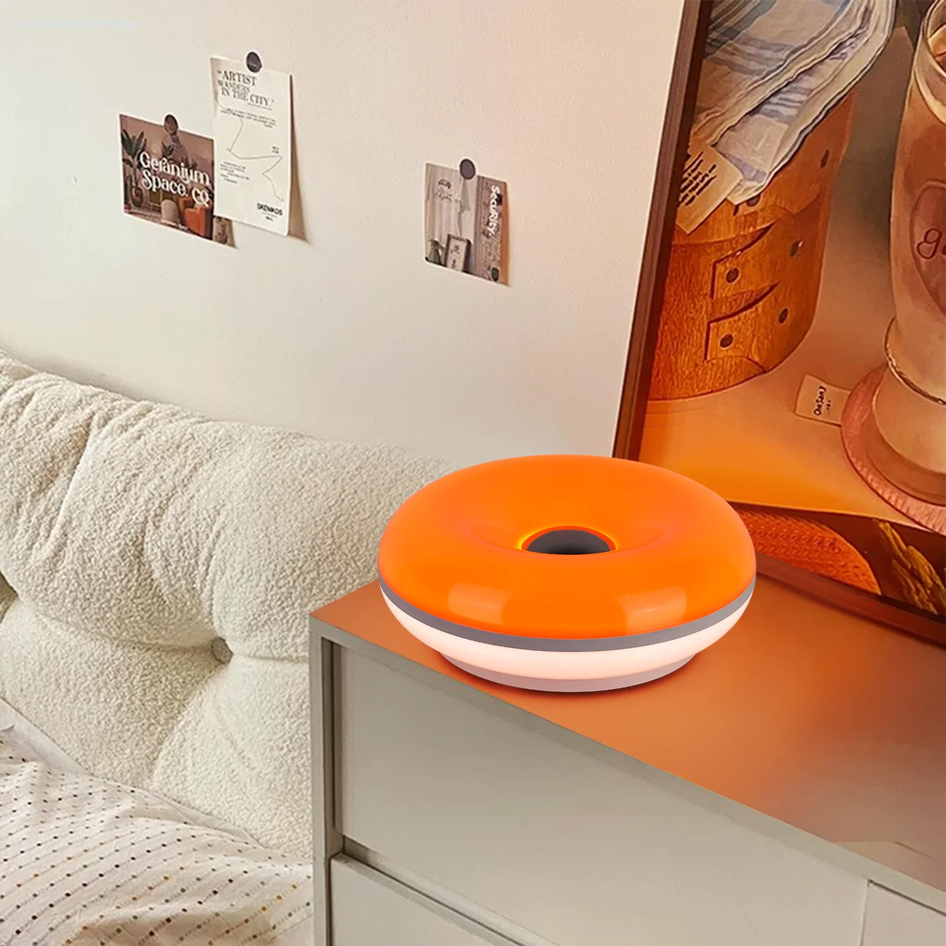Lampe Ambiance Bauhaus Donut – Multicolore RGB avec Télécommande