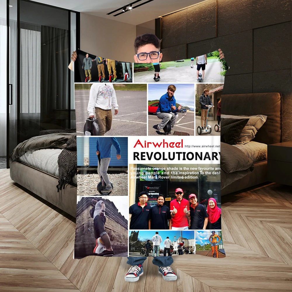 Couverture Personnalisée – Photo, Texte ou Design Original | Cadeau Unique pour Famille, Amis & Animaux