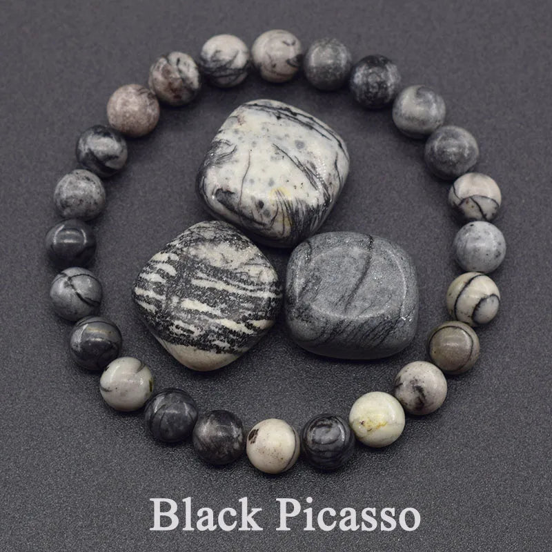 Bracelet en Apatite Bleue Naturelle – Énergie, Circulation & Vitalité
