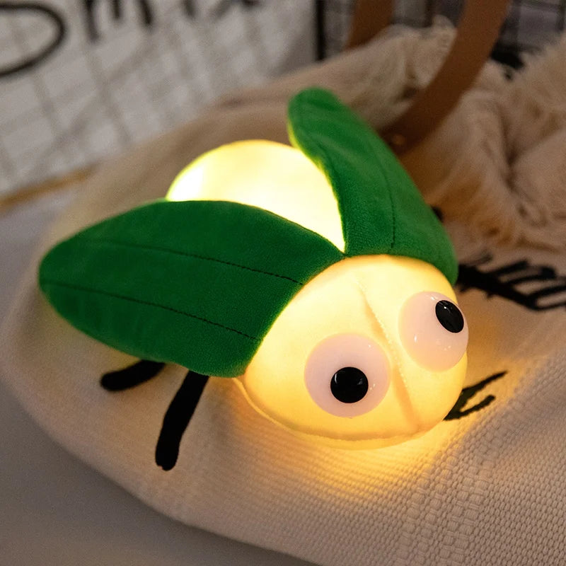 Peluche Lumineuse Animale – Coccinelle, Abeille ou Luciole LED | Coussin Doux & Magique